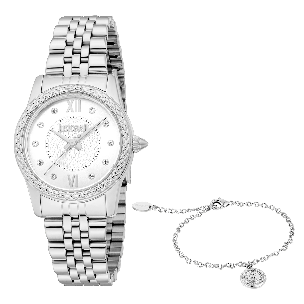 MONTRE JUST CAVALI FEMME SIMPLE ACIER